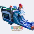 Double Lane Tiki Tovi Hounce House Combo With Water Pool