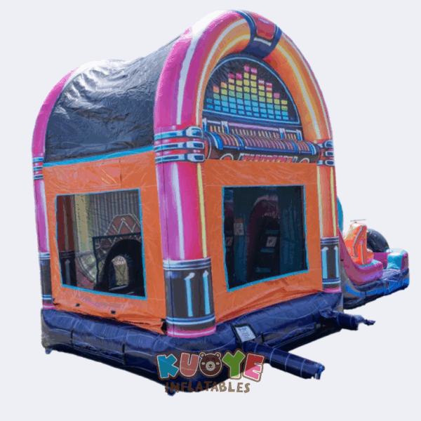 Wet/Dry Double Lane Jukebox Bounce House Combo Wet/Dry Double Lane Jukebox Bounce House Combo
