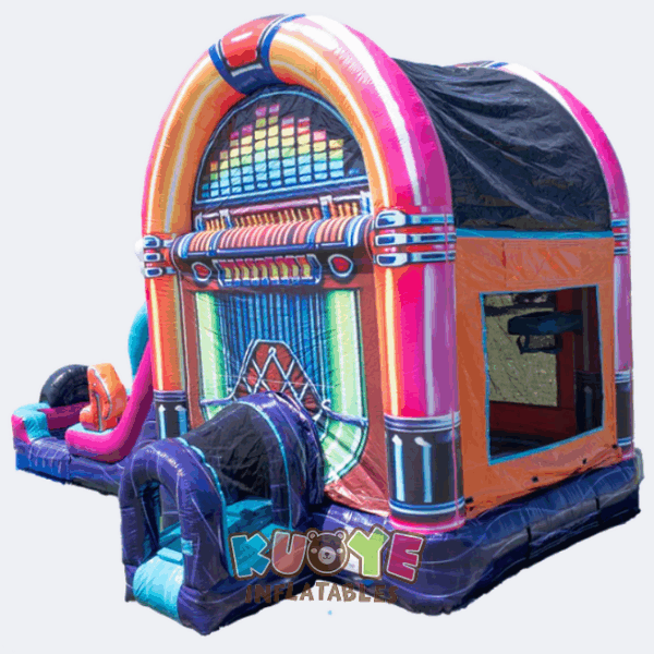 Wet/Dry Double Lane Jukebox Bounce House Combo Wet/Dry Double Lane Jukebox Bounce House Combo