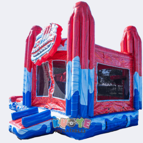 Wet/Dry Double Lane Popsicles Hounce House Combo Wet/Dry Double Lane Popsicles Hounce House Combo
