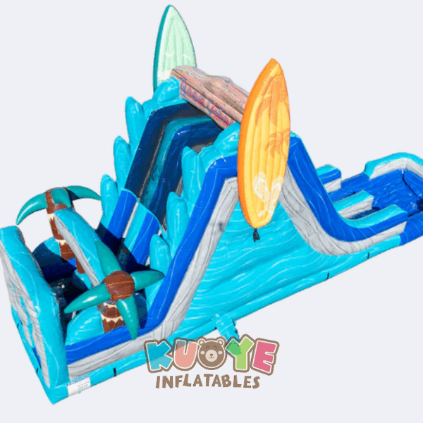 Double Lane Surfboard Inflatable Water Slide Double Lane Surfboard Inflatable Water Slide