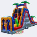 Tropical Palms Obstacle Course Water Slide with Pool