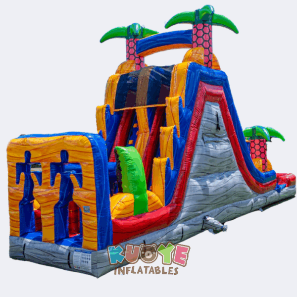 Tropical Palms Obstacle Course Water Slide with Pool Tropical Palms Obstacle Course Water Slide with Pool