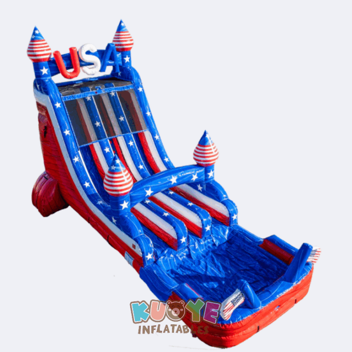 WS408 Double Lane Usa Inflatable Water Slide Water Slides for sale 2
