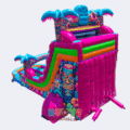 Dual Lane Aloha Splash Inflatable Water Slide