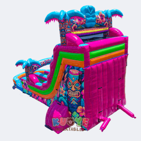 Dual Lane Aloha Splash Inflatable Water Slide Dual Lane Aloha Splash Inflatable Water Slide