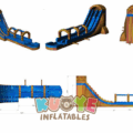 27FT Large Dual Lane Lave Arch Inflatable Water Slip N Slide