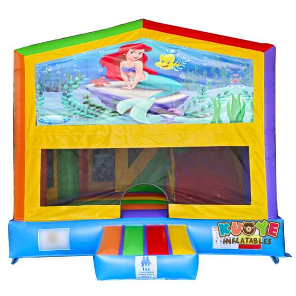 Commercial Inflatable Jumping Castle With Slide And Detachable Cartoon Banner