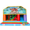 Commercial Jumping Castle Slide Combo With Detachable Cartoon Banner