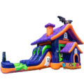 Duoble Lane Halloween Haunted House Bounce House Combo