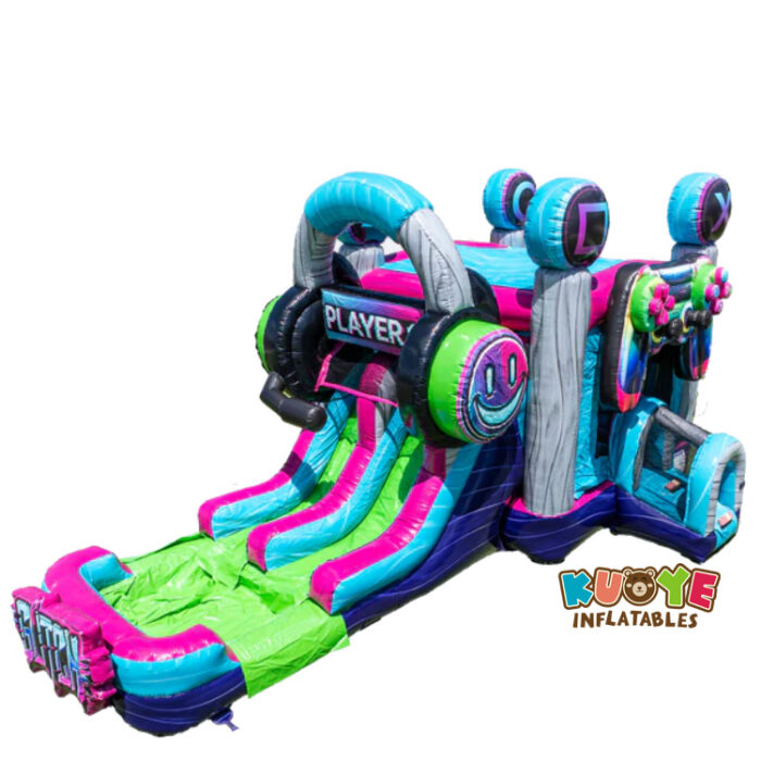 CB604 Double Lane Esports Gamer Bounce House Combo Combo Units for sale