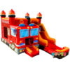 Fire Truck Bounce House With Slide And Pool