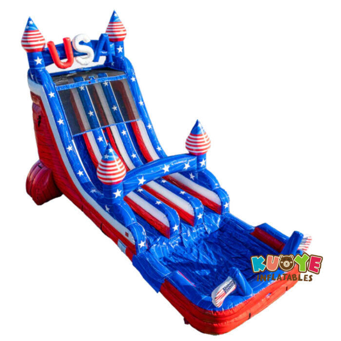 WS408 Double Lane Usa Inflatable Water Slide Water Slides for sale