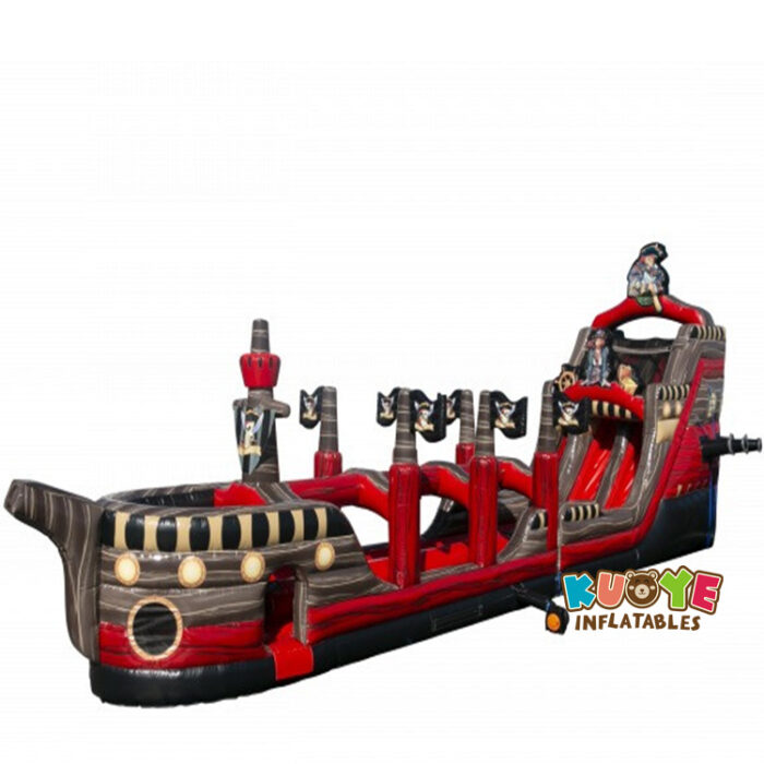 WS423 22 Ft Black Pearl Dual Lane with Slip-n-slide Water Slides for sale