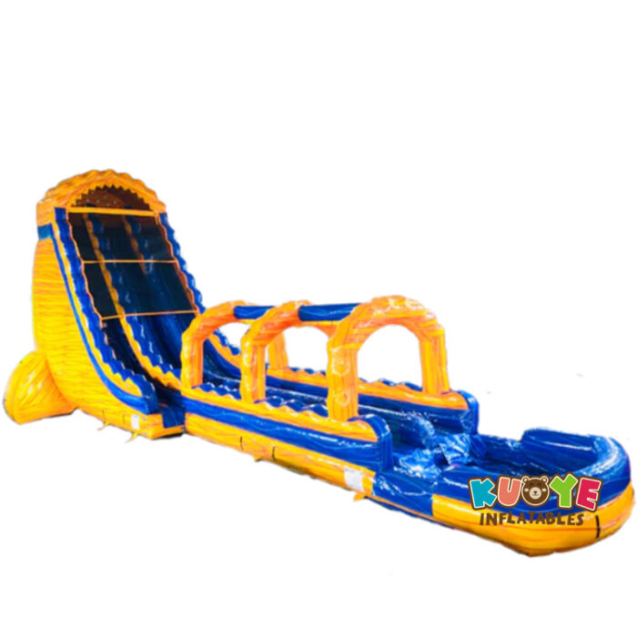 WS415 27ft Large Dual Lane Lave Arch Inflatable Water Slip N Slide Water Slides for sale