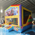 Commercial Inflatable Jumping Castle With Slide And Detachable Cartoon Banner