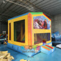Commercial Inflatable Jumping Castle With Slide And Detachable Cartoon Banner