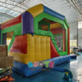 Commercial Jumping Castle Slide Combo With Detachable Cartoon Banner