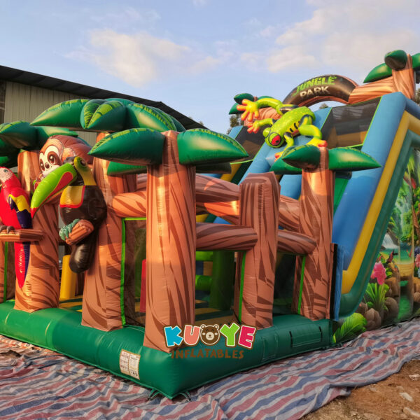 AP136 Rainforest Kidzone Jungle Inflatable Adventure Park AP136 Rainforest Kidzone Jungle Inflatable Adventure Park