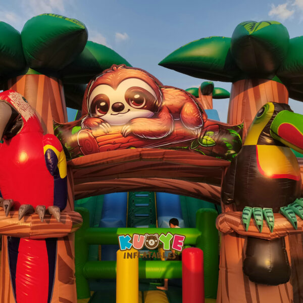 AP136 Rainforest Kidzone Jungle Inflatable Adventure Park AP136 Rainforest Kidzone Jungle Inflatable Adventure Park