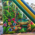AP136 Rainforest Kidzone Jungle Inflatable Adventure Park