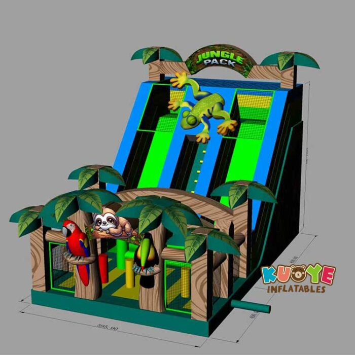 AP136 Rainforest Kidzone Jungle Inflatable Adventure Park Playlands for sale
