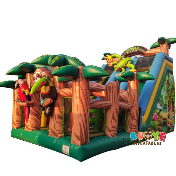 AP136 Rainforest Kidzone Jungle Inflatable Adventure Park