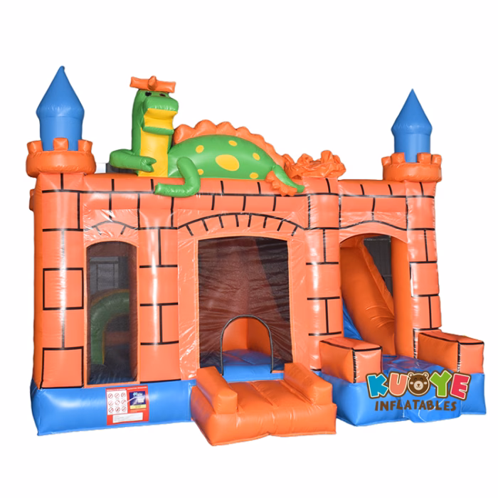 CB613 Orange Drangon Bouncy Castle Combo Units for sale