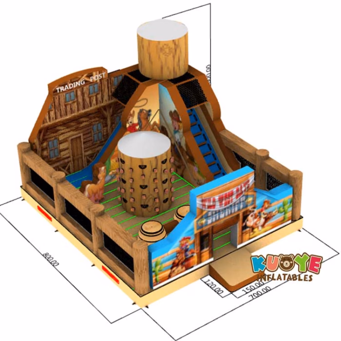 AP139 Wild West Cowboy Western Themed Bounce Playland Playlands for sale