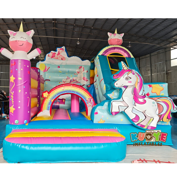 CB619 Unicorn Bouncy Castle with Slide