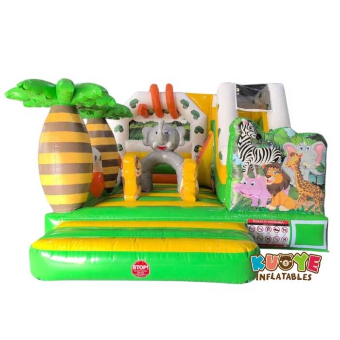 CB620 Jungle Animals Bouncy Castle with Slide