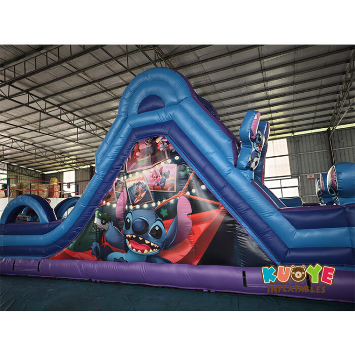 OB158 Stitch Obstacle Course Inflatable Trampoline