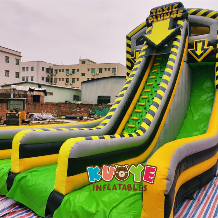 SL220 Giant Commercial Toxic Theme Inflatable Drop Slide Dual Lane Water Slide (4) SL220 Giant Commercial Toxic Theme Inflatable Drop Slide Dual Lane Water Slide