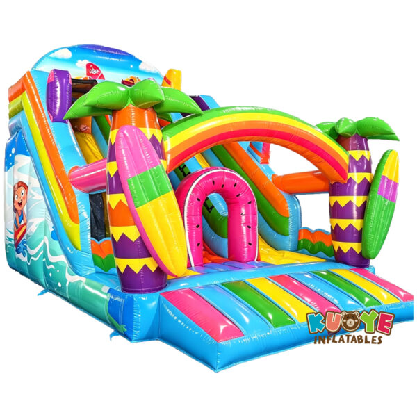 SL221 Rainbow Inflatable Surf Slide