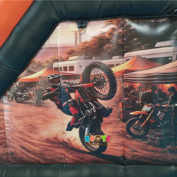 Boys Motorcycle Racing Theme Inflatable Bounce Castle with Slide (11) Boys Motorcycle Racing Theme Inflatable Bounce Castle with Slide (11)