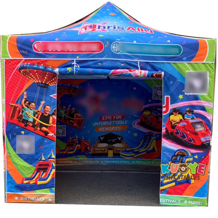 TT086 10x10 Custom Canopy Tent with Double Full Logo Printing 4 Walls