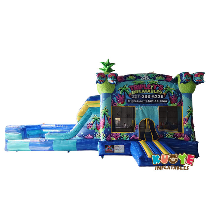 CB643 commercial tropical-themed inflatable bounce house